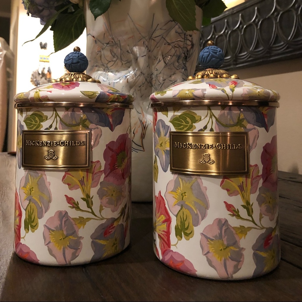 Mackenzie childs morning glory canisters
